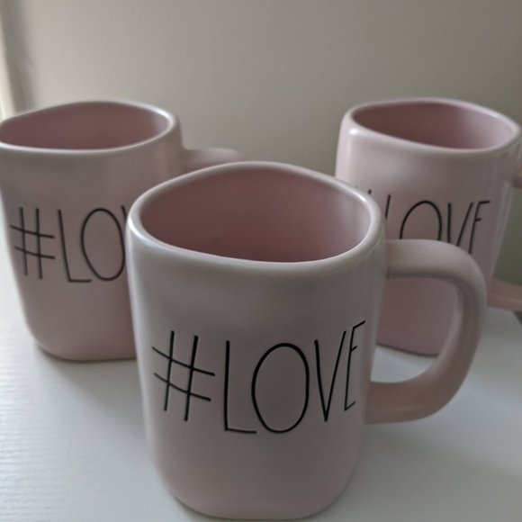 RAE Dunn #LOVE Mug 3 set. Pink - Picture 5 of 5